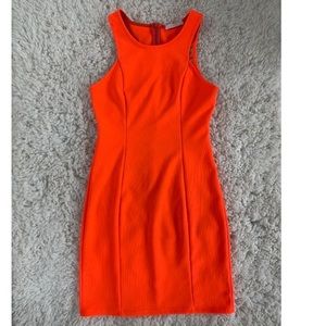 Lush neon orange dress